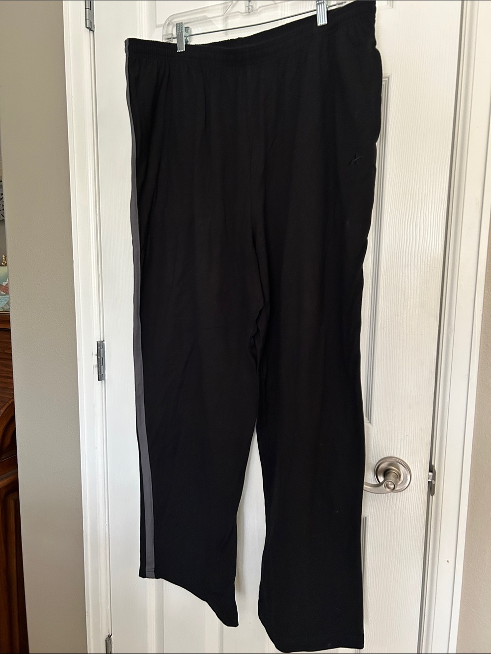 Athletech Men's Black Jogger Pants with Side Stripe size XL